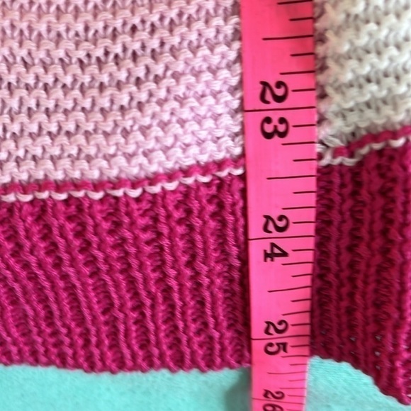 BIBI Women’s Pink And White Sleeveless Sweater Size Large NWT - Picture 6 of 8